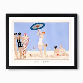 Au Lido Plate No, George Barbier Art Print