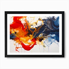 Complex Scattered Color Play Art Print