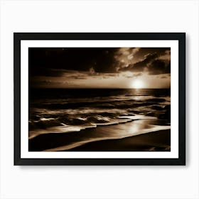 Sunset At The Beach 612 Art Print