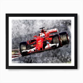 Vettel, Formula 1 Art Print