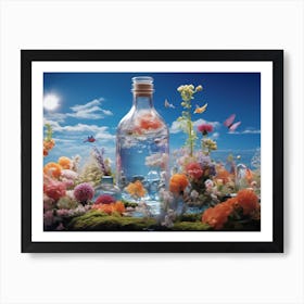 Flower In A Bottle Art Print