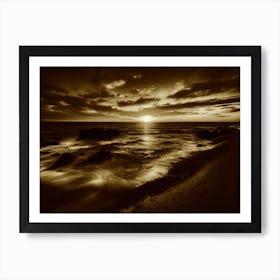 Sunset At The Beach 714 Art Print