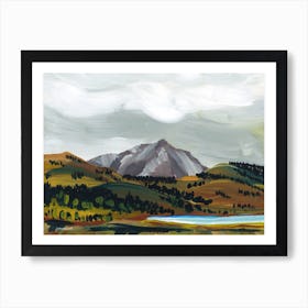 Yellowstone Mountain Landscape Art Print