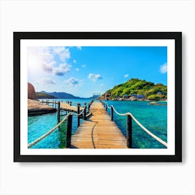 Thailand. Wooden bridge #1 Art Print