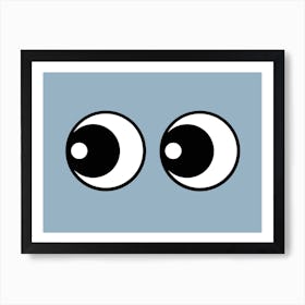 Making Eyes Left English Channel Blue Art Print