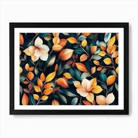 Abstract Floral Pattern Art Print