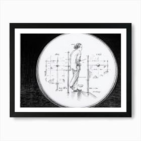 An Expertly Sketched Circular Emphasis Marks Illuminated By Striking Increases In The Graphite Pre (4) Art Print