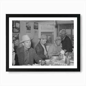 West Texans In Eating House, Livestock Auction, San Angelo, Texas By Russell Lee Art Print