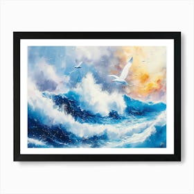 Arctic Seabird Escape Art Print