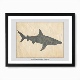 Cookiecutter Shark Silhouette 3 Poster Art Print
