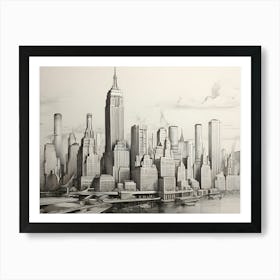 New York Drawing Watercolor 7 Art Print