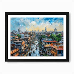 Cityscape In Mumbai Art Print