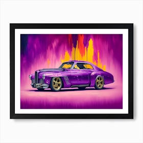 Purple Car Painting 1 Art Print