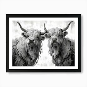 Highland Cows Art Print