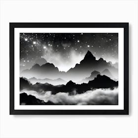 Mountains And Clouds 1 Art Print