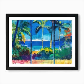 Honolulu From The Window View Painting 3 Art Print