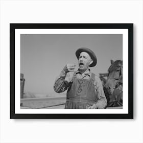 Cut Over Farmer Taking A Pinch Of Snuff Near Littlefork, Minnesota By Russell Lee Art Print