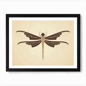 Dragonfly Common Whitetail Plathemis Illustration Vintage 13 Art Print