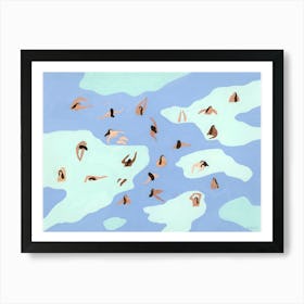 Swimming Girls Art Print