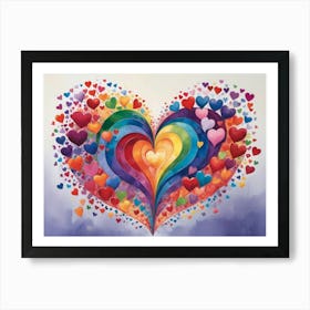 Rainbow Heart 11 Art Print