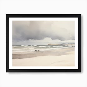 Muted Beach Vintage Art Print