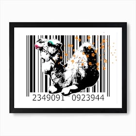 Funny Barcode Animals Art Illustration In Painting Style 026 Art Print