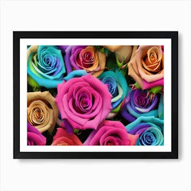 Colorful Roses 4 Art Print