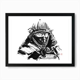 Samurai Face Art Print