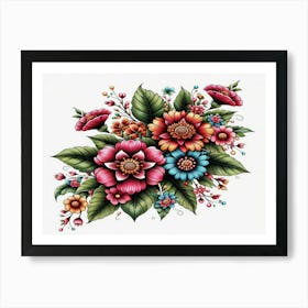 Russian Flowers Art Print