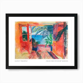 Saint Tropez From The Window Series Poster Painting 1 Art Print