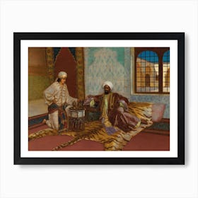 The Narghile Smoker, Rudolf Ernst Art Print