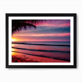 Sunset On The Beach 624 Art Print