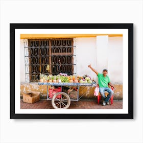 Cartagena Colombia Cart Art Print