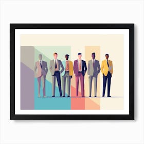 Businessmen In Suits 5 Art Print