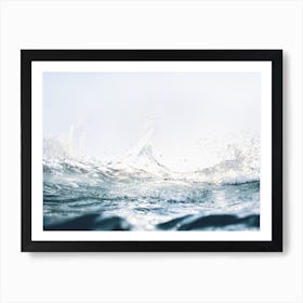 Blue Ocean Waves Art Print