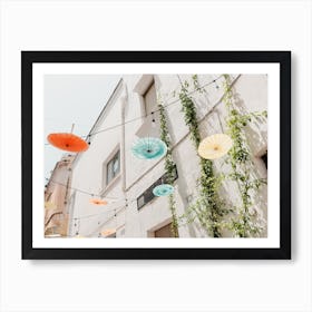 Alleyway With Umbrellas Italy Art Print