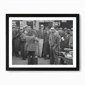 Hair Tonic Salesman Advertising His Wares, 7th Avenue At 38 Street, New York City By Russell Lee Art Print