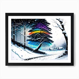 Rainbow Tree Art Print