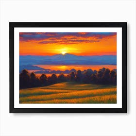 Sunset Over The Valley Art Print