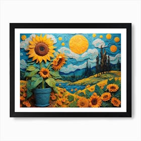 Sunflowers ala Vincent Art Print