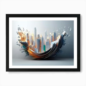 Abstract Cityscape 1 Art Print