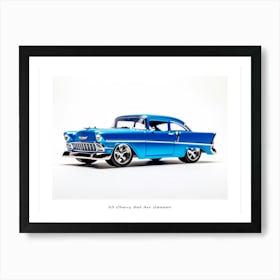 Toy Car 55 Chevy Bel Air Gasser Blue Poster Art Print