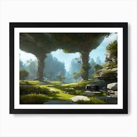 Landscape In A Video Game Art Print