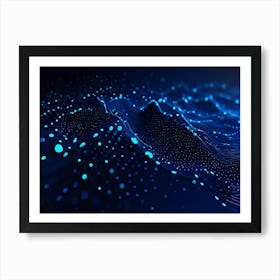 Abstract Blue Wave Art Print