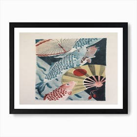 Japanese motives: Koi Fish Art Print