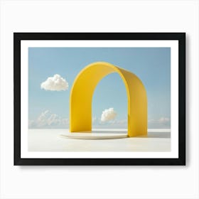 Cumulus Cloud Bathing In Sunlight Acting As A Metaphor For A Dream Resembling An Arch And Shaped Li (2) Art Print