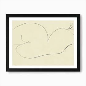 Nude minimal line art Art Print
