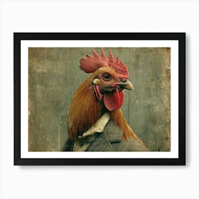 Absurd Bestiary: From Minimalism to Political Satire.Rooster 3 Art Print