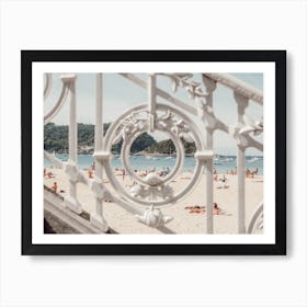 Sunny Beach Day St Sebastian, Spain Art Print