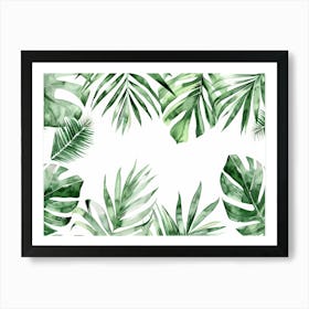 Watercolor Tropical Leaves 8 Art Print